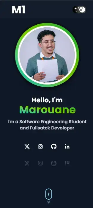 Portfolio Website mobile